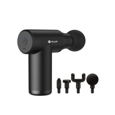 Mini Massageador Sem Fio Com 4 Ponteiras + Case Alux