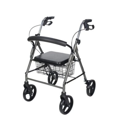Andador 4 Rodas com Assento e Cesto para Idosos - Hidrolight