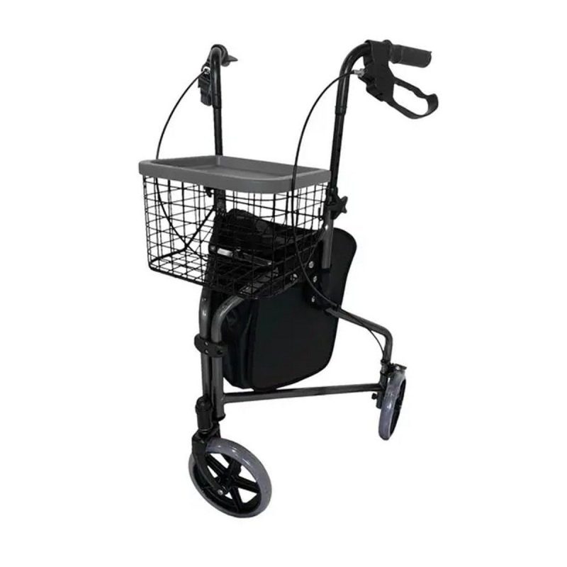 81ff90c809693b1307dc2bdc55c5f340 1 Andador Triciclo em Alumínio com Cesto - Hidrolight