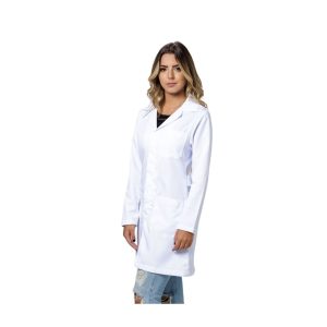 Jaleco Manga Longa Tradicional Gabardine Branco