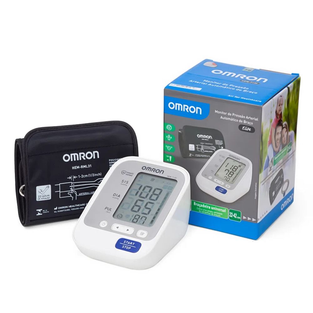 Aparelho de Pressão Digital de Braço Elite 60 Memorias HEM7130 Omron - Imagem 2
