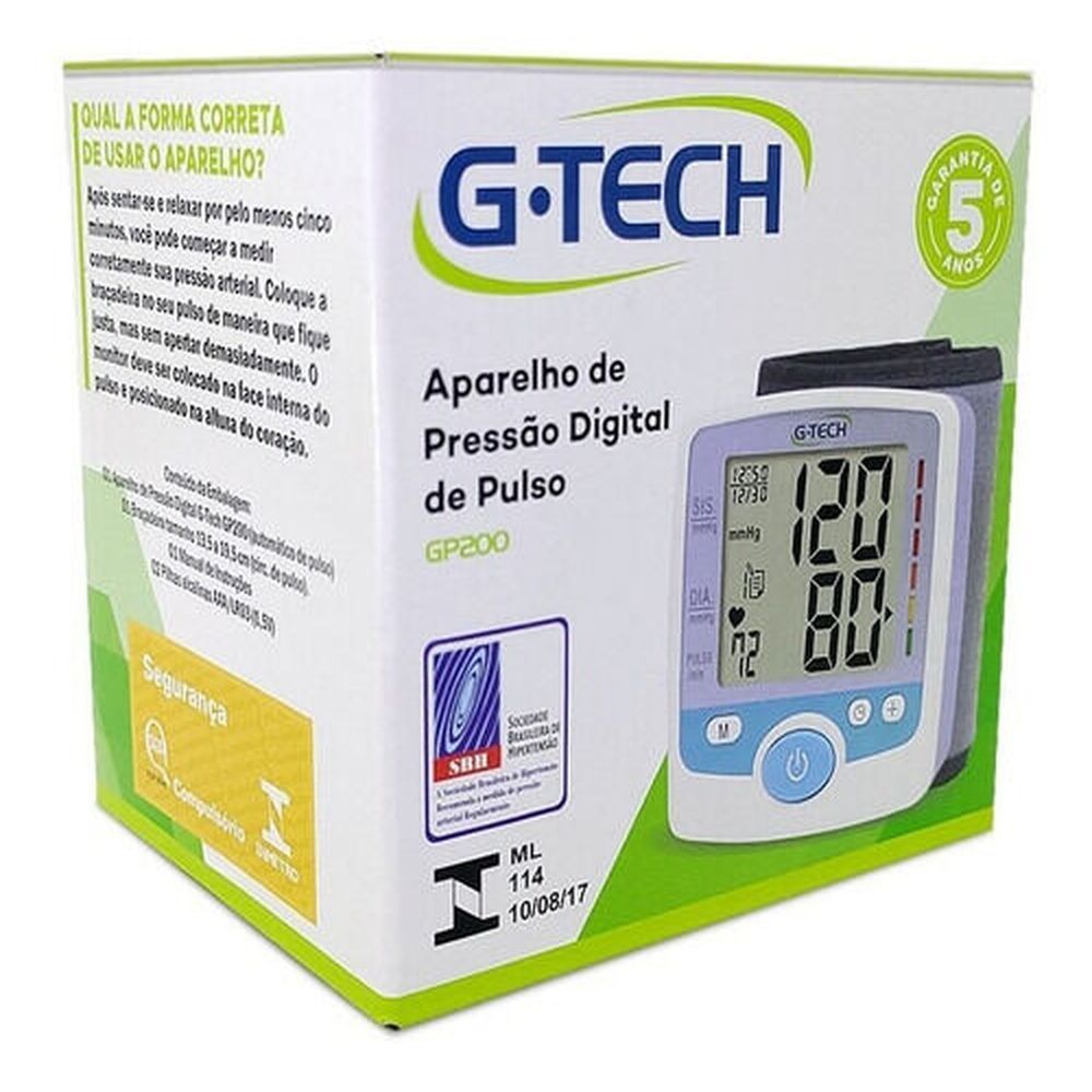 Aparelho de Pressão Digital de Pulso Home Bpgp200s G-Tech - Imagem 1