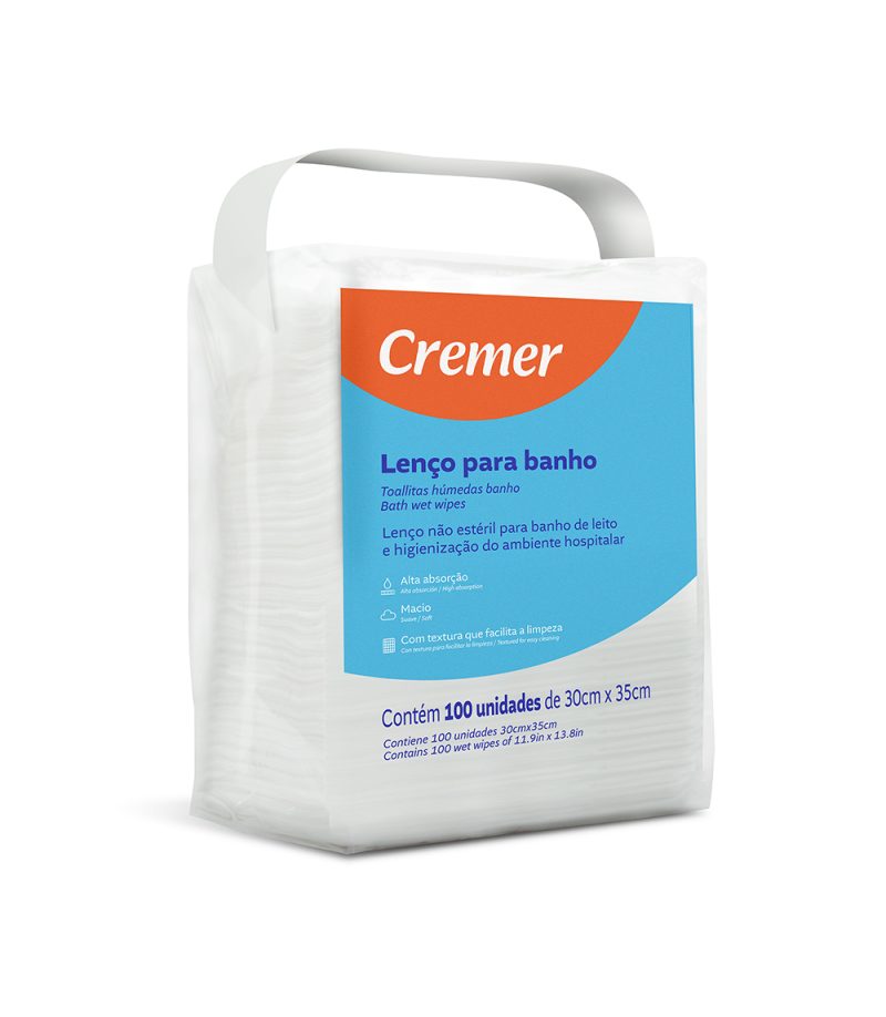 c3d6127174375cbfb95f3f303762fa7a Lenco para Banho no Leito e Higiene Corporal - Cremer