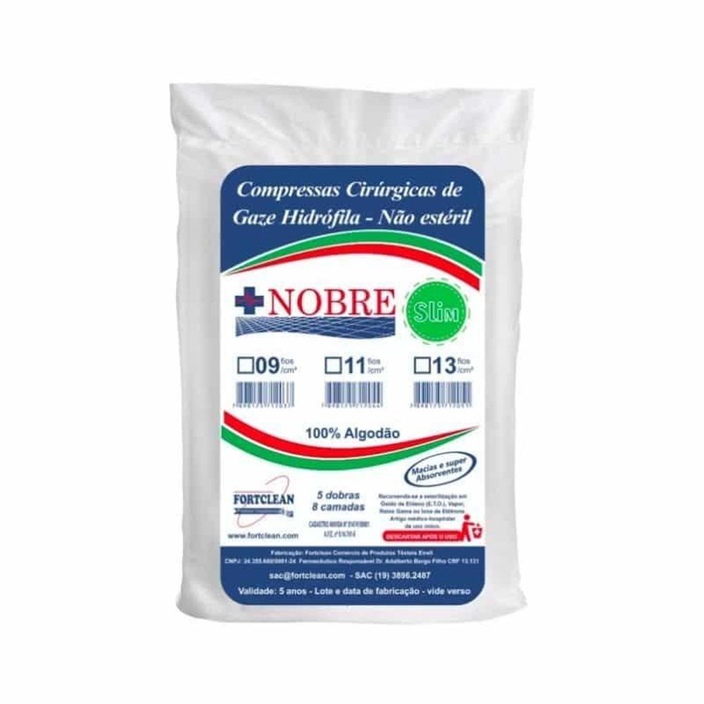 ca23095b7a2c11fc63985bb7ef63fc3c.jpg Gaze Não Estéril 13 Fios Slim Clean Nobre - Imagem 1