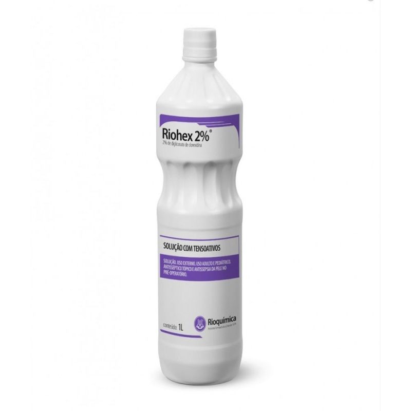 d0f5e88bf3254cf2ac320614c9881b9e Clorexidina 2% 1L Degermante Pump Riohex Rioquimica