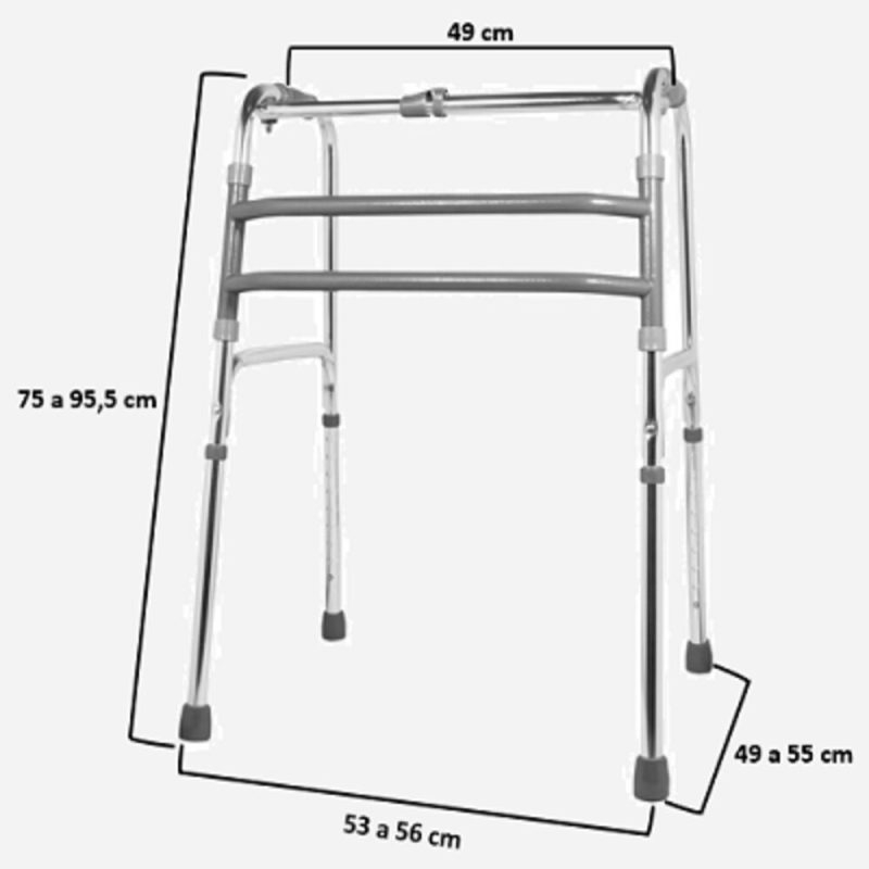 fc9d3542d4104a1124d93363824763aa 2 Andador de Aluminio Dobravel Articulado - Mercur