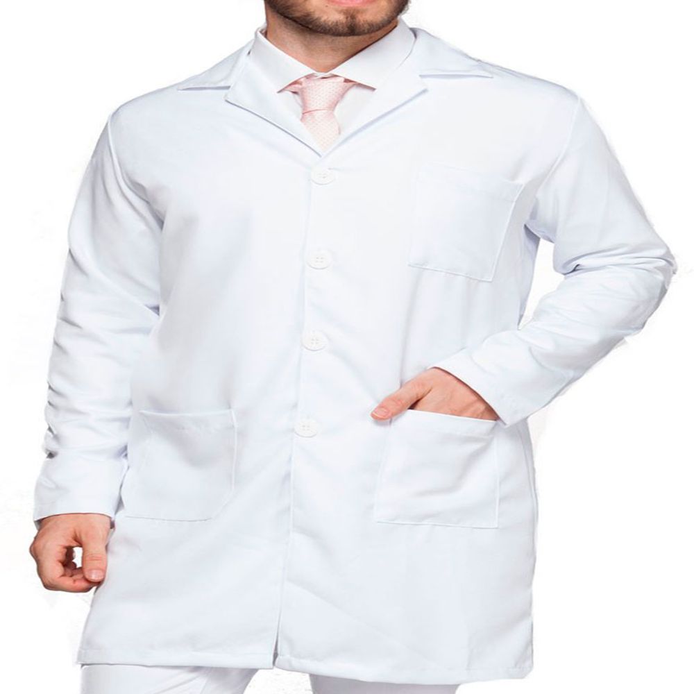 Jaleco Gabardine Gg Manga Longa Tradicional Anna Rosa - Imagem 2