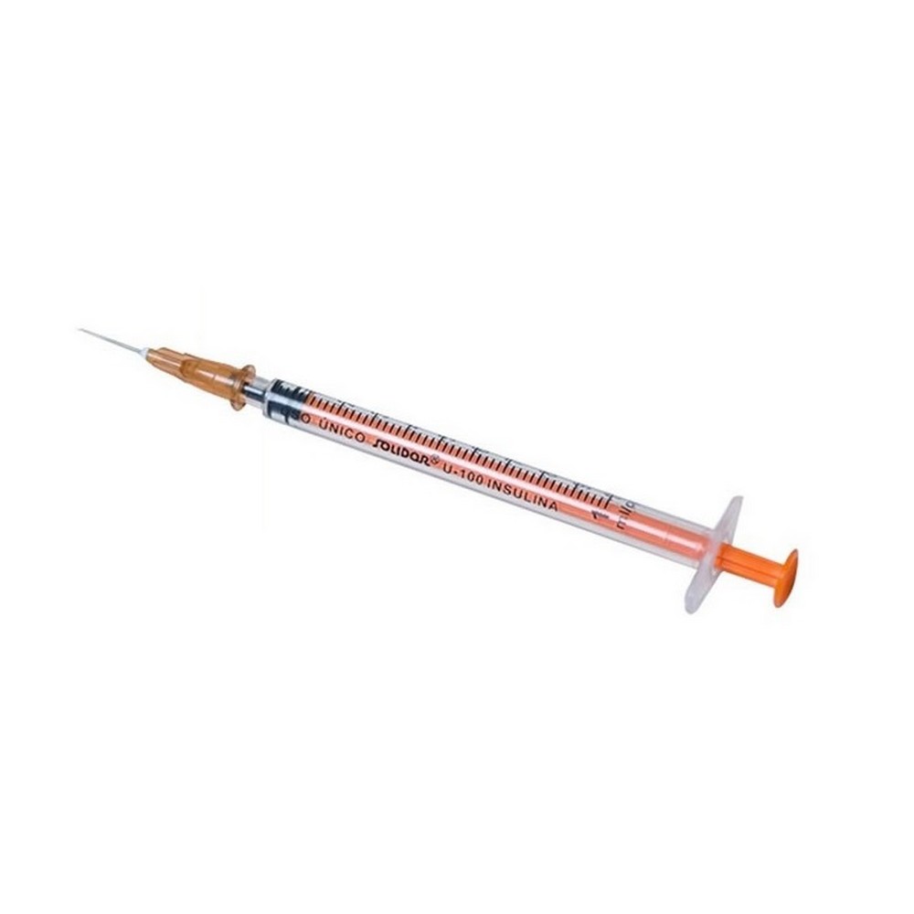 Seringa de Insulina 1ml com Agulha 13mm x 0,33mm Solidor – imagem 2 de 3