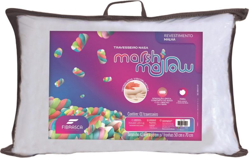 Travesseiro Nasa Marshmallow 42x65 Fibrasca