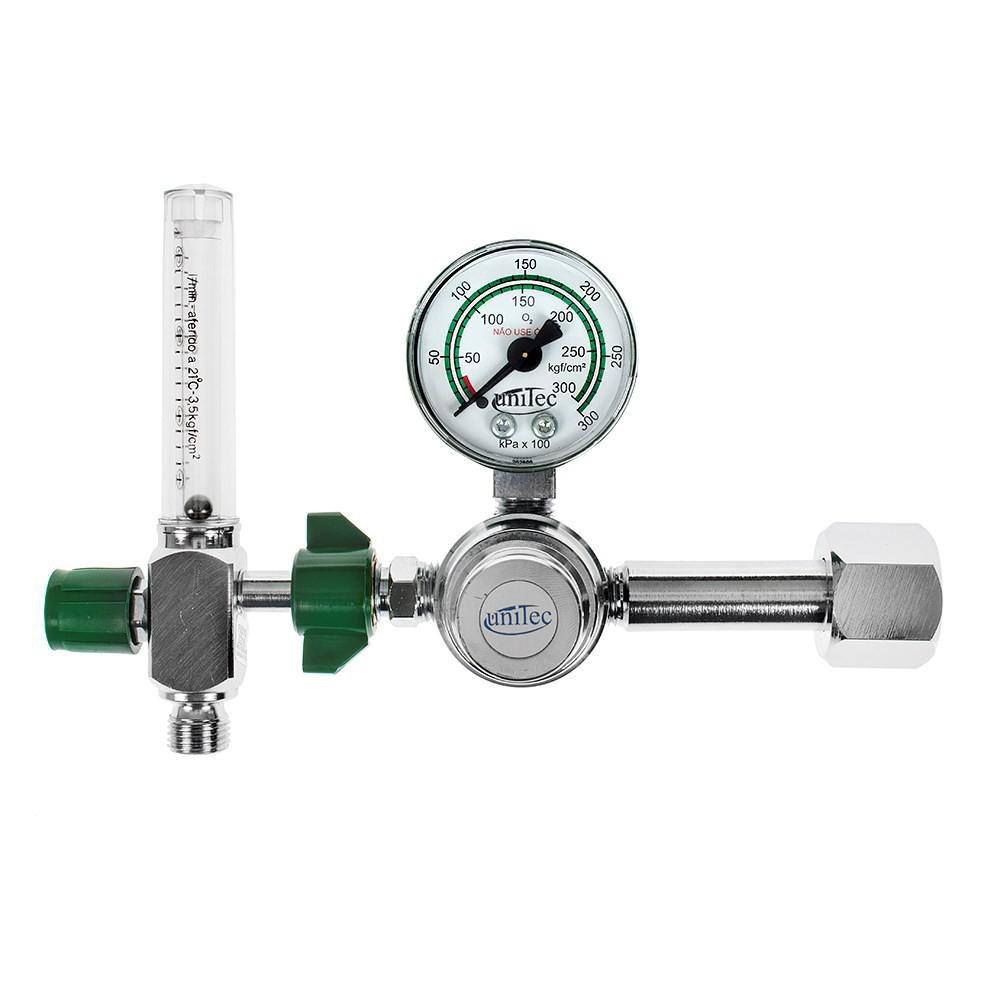 Valvula Reg Para Cilindro Oxigenio Com I Saida Manometro Sem Fluxometro Protec