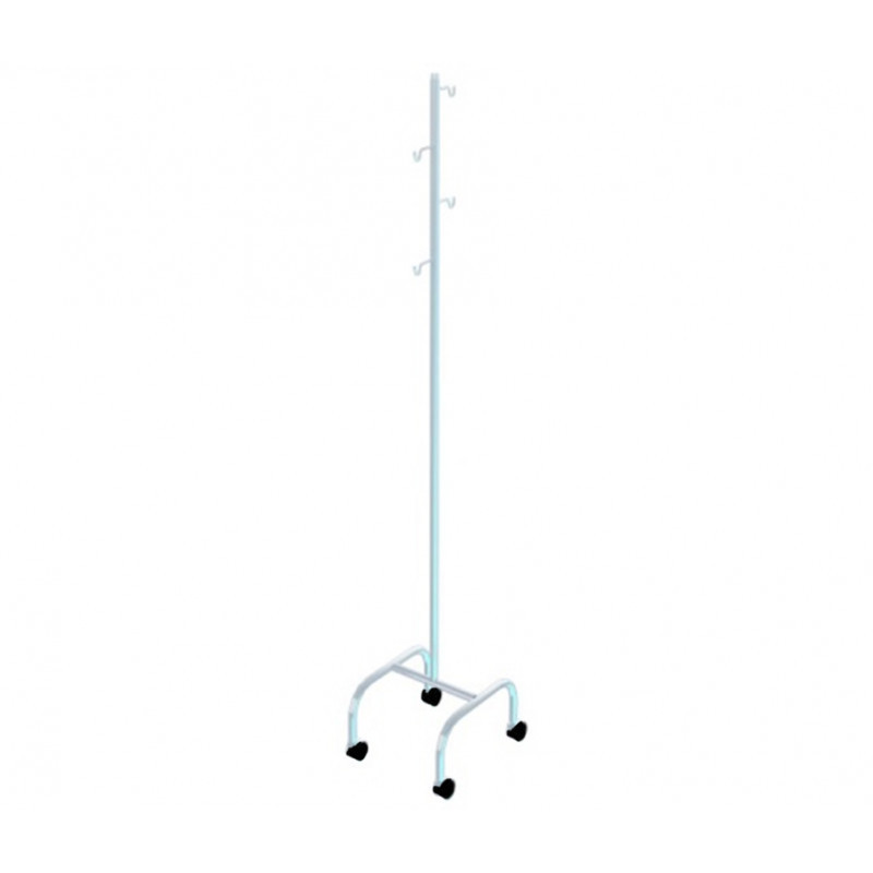 439eb075222a959a15f3b2cdf348576b.jpg Suporte de Soro Regulavel com Rodizios e 4 Ganchos MAP - Imagem 1