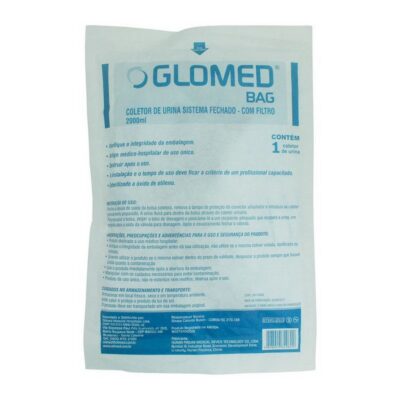 Coletor de Urina Sist Fechado Com Filtro 2L Glomed Bag