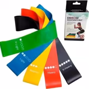 Kit 5 Mini Band Elásticos para Exercícios Resistance - Alux