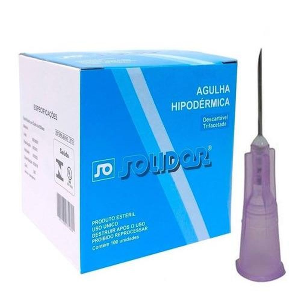 Agulha Hipodérmica Estéril- Solidor 8 Agulha Hipodérmica Estéril- Solidor – imagem 8 de 8