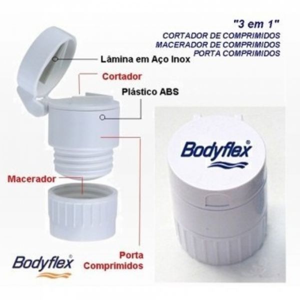 Porta Comprimidos Moedor Cortador 3x1 - Bodyflex 4 Porta Comprimidos Moedor Cortador 3x1 - Bodyflex – imagem 4 de 7