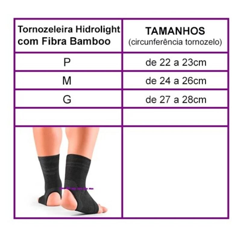 eb10affe2f42c54475aa25a30ad30818 1 Tornozeleira Elástica Bamboo Suporte e Conforto - Hidrolight