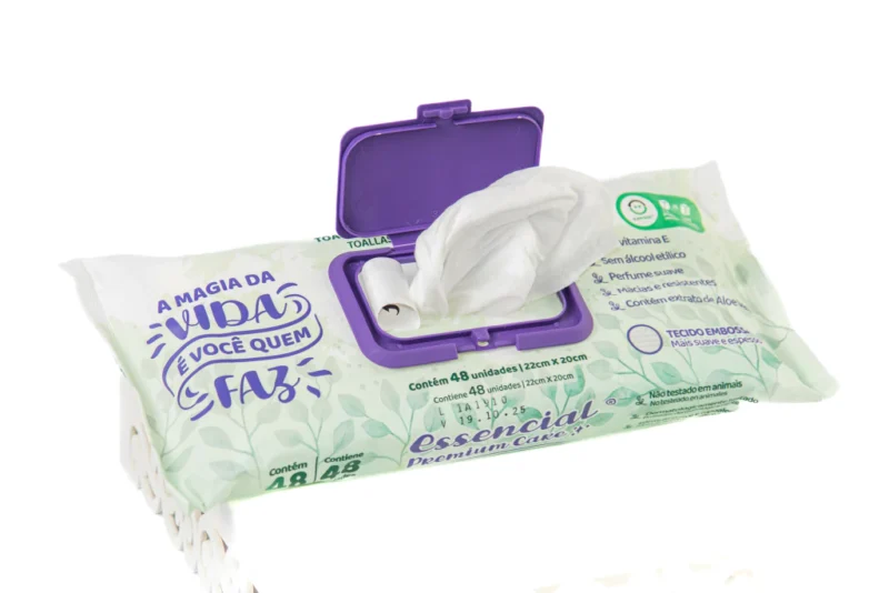 f2935aedae3d52dab828d5b6bb07e3ca 1 Toalha Umedecida Adulto 48 folhas 22 x 20cm - Essencial Care
