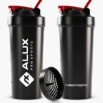 Coqueteleira Slim Plus 600ml Preta com Trava - Alux