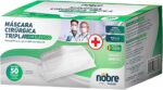 Máscara Cirúrgica Tripla com Elástico 50 Unidades - Nobre - Imagem 3