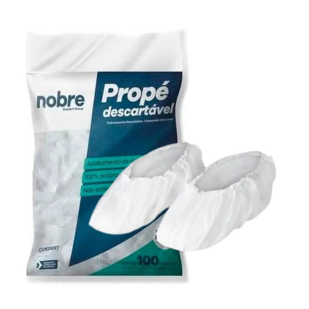 Propé Sapatilha Descartável em TNT 15gr com 100un - Nobre 1 Propé Sapatilha Descartável em TNT 15gr com 100un - Nobre