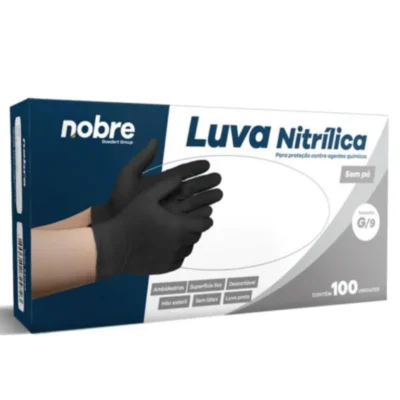 Luva Nitrílica para Proteção contra Agentes Químicos - Nobre