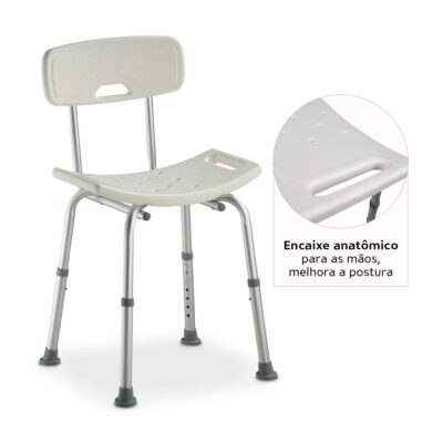 Banqueta de Higienização D2 com Encosto