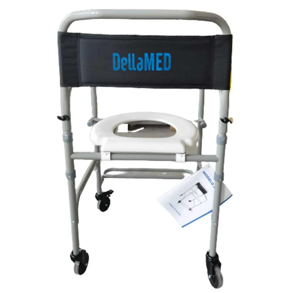 cadeira de banho higienica aco 100kg d30 dellamed 12295 3 adb691f7cfacbaa0b155377303945ae9 Cadeira de Banho D30 até 100kg Dobrável 2 em 1 - Dellamed