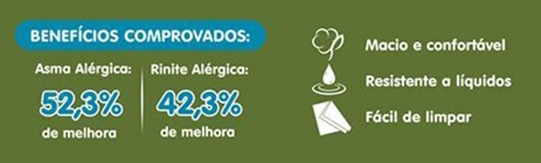 Capa Colchão Allergic Free Mix Alg/Pol - Central do Alérgico - Zíper - 188cmx88cmx20cm