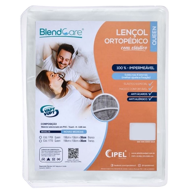 Lençol Ortopédico com Elástico Impermeável - Blendcare 1 Lençol Ortopédico com Elástico Impermeável - Blendcare
