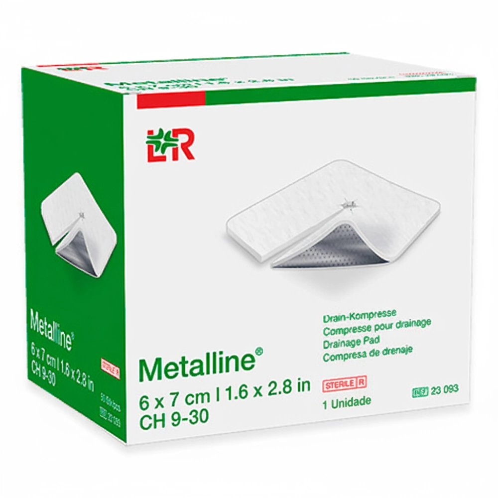 Curativo Metalline Absorvente Não Aderente - Lohmann Rauscher 1 Curativo Metalline Absorvente Não Aderente - Lohmann Rauscher