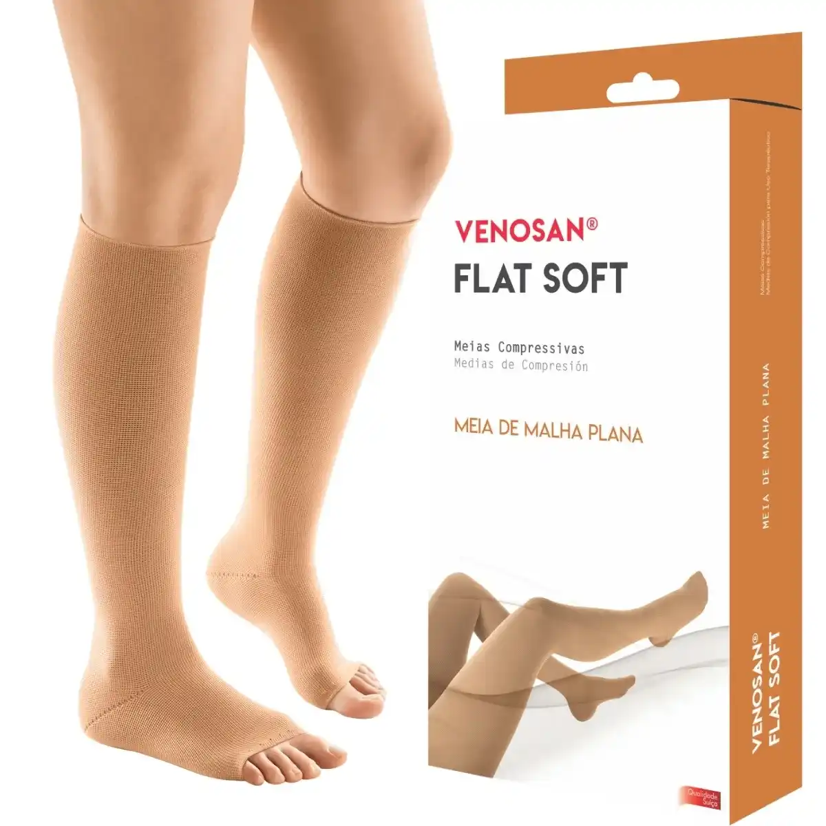 adf0641c03caf9642a2c49c426493468-1.webp Meia de Compressão Flat Soft Malha Plana - Venosan - Imagem 1