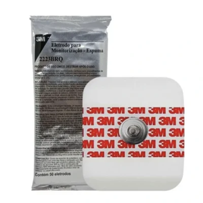 Eletrodo ECG Cardíaco com Espuma Descartável 50un - 3M