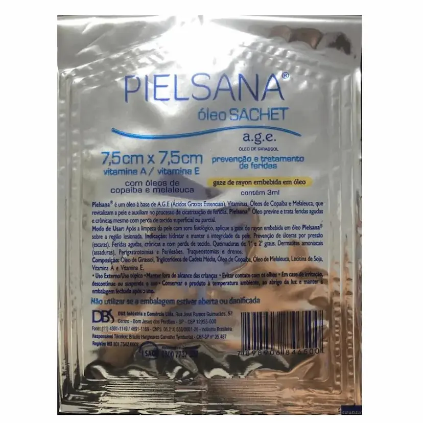 Curativo Gaze Rayon Embebida em Óleo Pielsana AGE - DBS 2 Curativo Gaze Rayon Embebida em Óleo Pielsana AGE - DBS – imagem 2 de 2