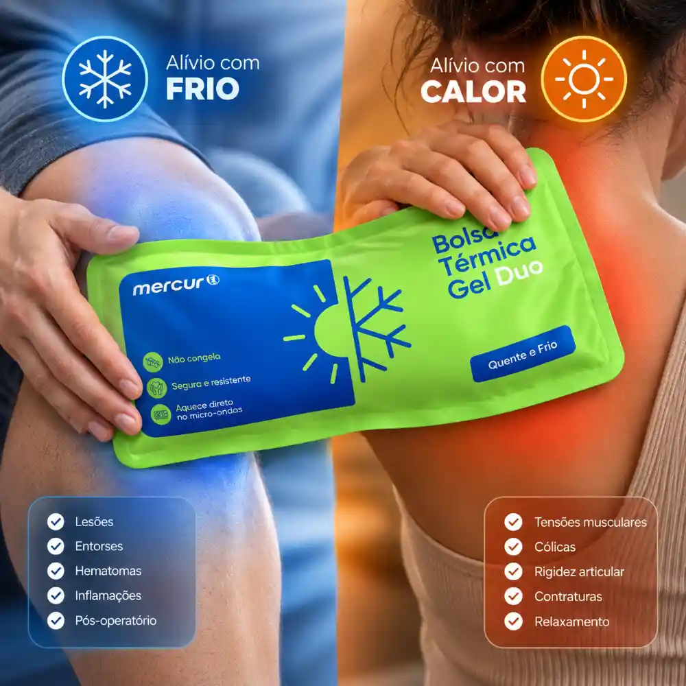 Bolsa Térmica de Gel Duo Quente e Frio Compressa - Mercur 2 Bolsa Térmica de Gel Duo Quente e Frio Compressa - Mercur – imagem 2 de 5