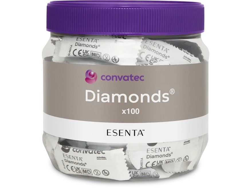 Sachê Gelificador Esenta Diamonds para Colostomia - Convatec 2 Sachê Gelificador Esenta Diamonds para Colostomia - Convatec – imagem 2 de 3