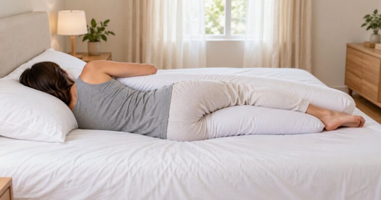 dormir de lado destacada Dormir de lado com a coluna alinhada: quando usar travesseiro de corpo