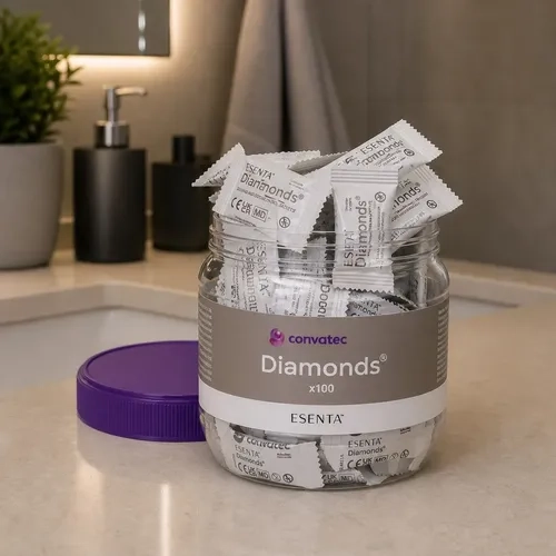 Sachê Gelificador Esenta Diamonds para Colostomia - Convatec 3 Sachê Gelificador Esenta Diamonds para Colostomia - Convatec – imagem 3 de 3