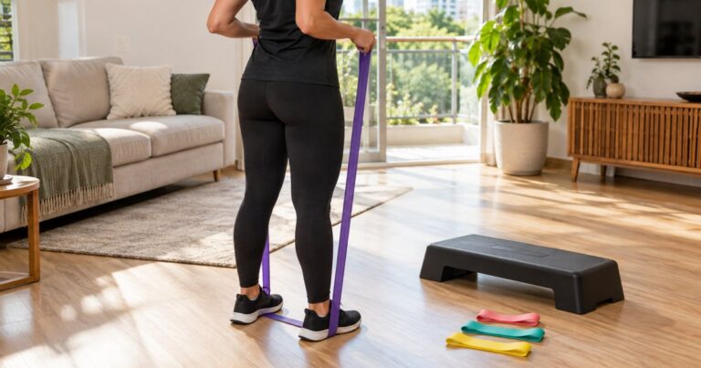 musculacao em casa faixa elastica destaque Musculação em casa com faixa elástica: como começar