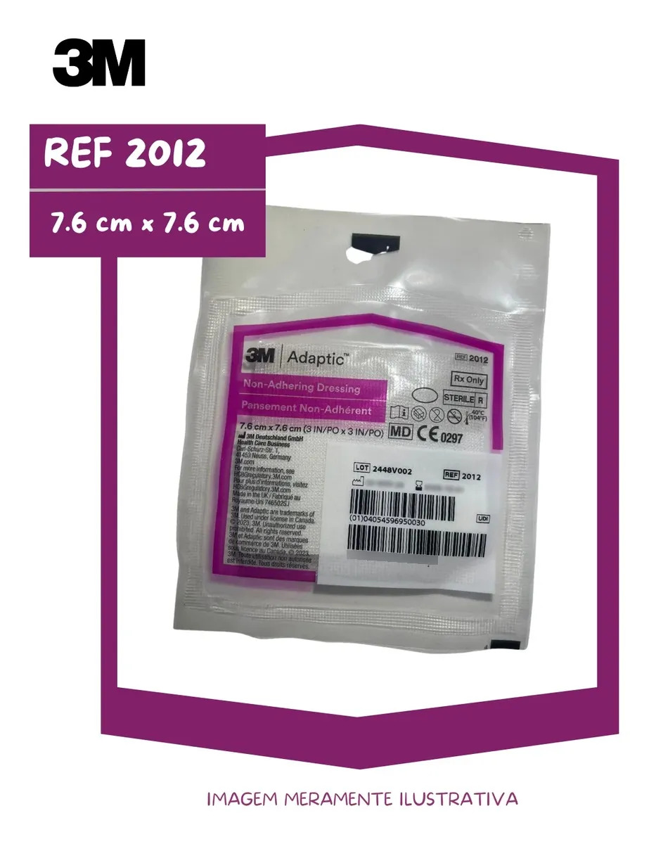 Adaptic Kit com 3un Curativo Não Aderente 7,6 X 7,6cm - 3M 4 Adaptic Kit com 3un Curativo Não Aderente 7,6 X 7,6cm - 3M – imagem 4 de 6