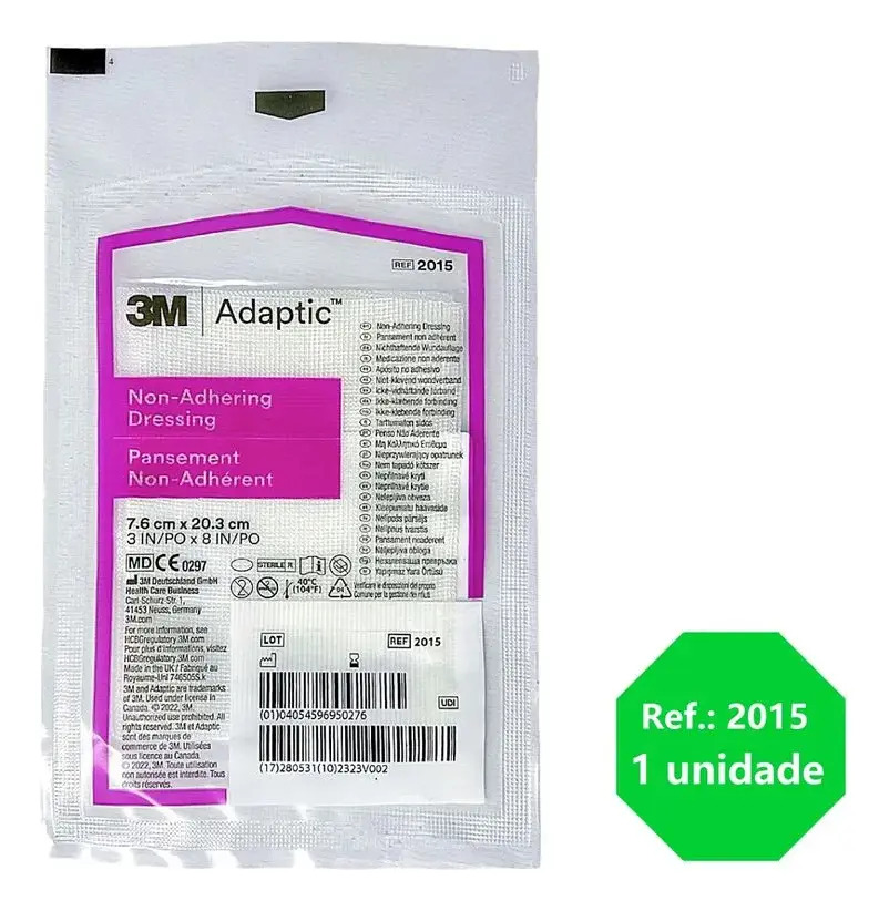 Adaptic Kit com 10un Curativo Não Aderente 7,6 X 20,3cm - 3M 3 Adaptic Kit com 10un Curativo Não Aderente 7,6 X 20,3cm - 3M – imagem 3 de 6
