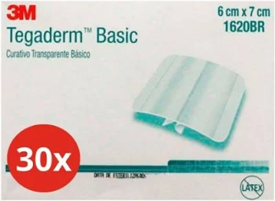 Tegaderm Kit com 30un Curativo Filme 6cm x 7cm - 3M