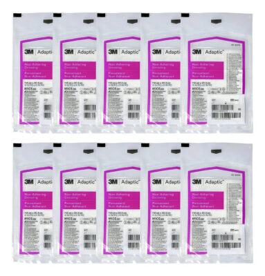 Adaptic Kit com 10un Curativo Não Aderente 7,6 X 20,3cm - 3M