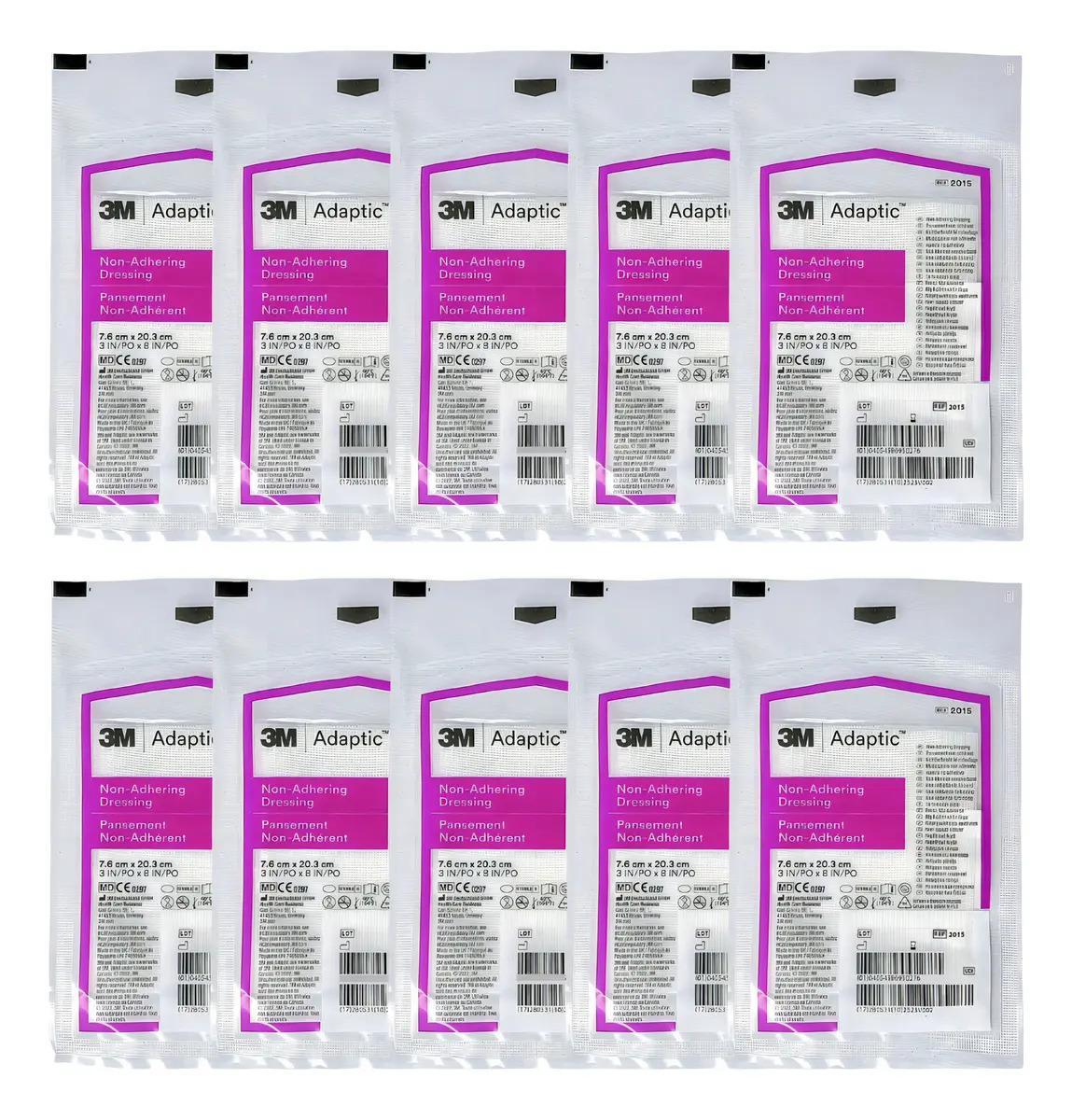 Adaptic Kit com 10un Curativo Não Aderente 7,6 X 20,3cm - 3M 1 Adaptic Kit com 10un Curativo Não Aderente 7,6 X 20,3cm - 3M