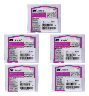 Adaptic Kit com 5un Curativo Não Aderente 7,6 X 7,6cm - 3M