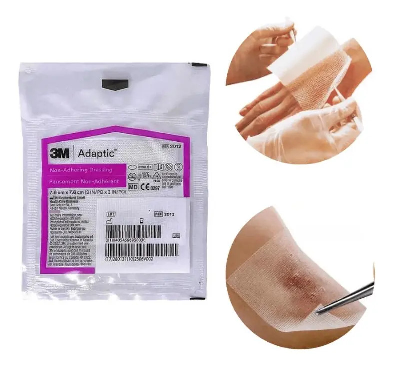 Adaptic Kit com 5un Curativo Não Aderente 7,6 X 7,6cm - 3M 4 Adaptic Kit com 5un Curativo Não Aderente 7,6 X 7,6cm - 3M – imagem 4 de 6