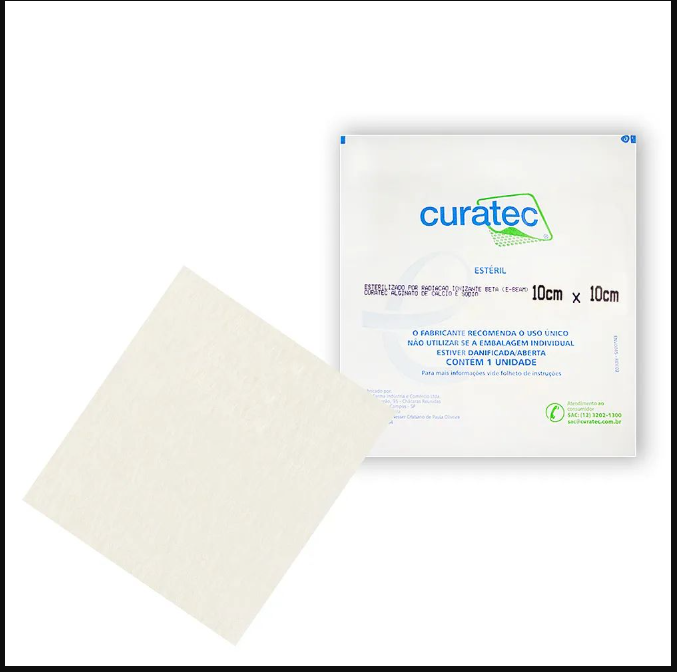Curativo Alginato de Cálcio e Sódio - Curatec 5 Curativo Alginato de Cálcio e Sódio - Curatec – imagem 5 de 6