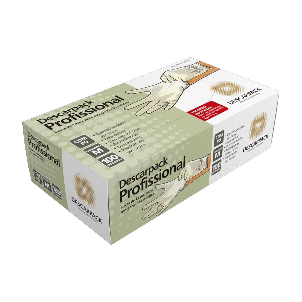 Luva de Látex Profissional Não Médica - Descarpack 1 Luva de Látex Profissional Não Médica - Descarpack