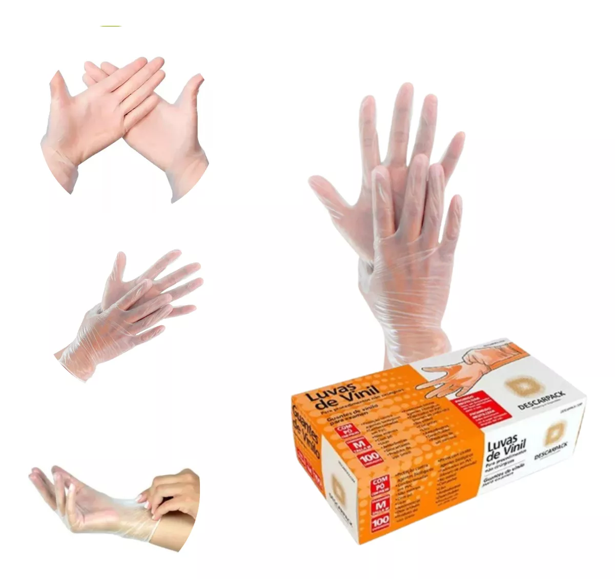 Luva de Vinil para Procedimentos Não Cirúrgicos - Descarpack 4 Luva de Vinil para Procedimentos Não Cirúrgicos - Descarpack – imagem 4 de 5
