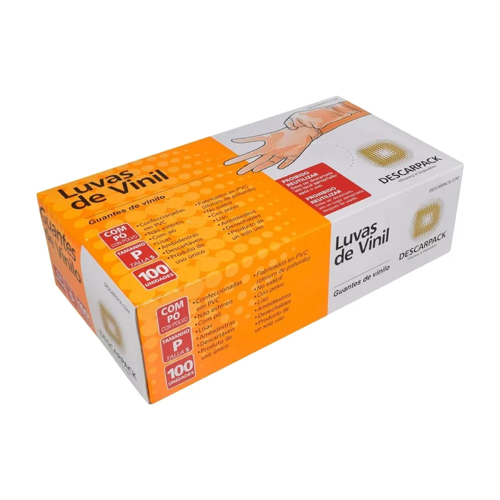 Luva de Vinil para Procedimentos Não Cirúrgicos - Descarpack 3 Luva de Vinil para Procedimentos Não Cirúrgicos - Descarpack – imagem 3 de 5